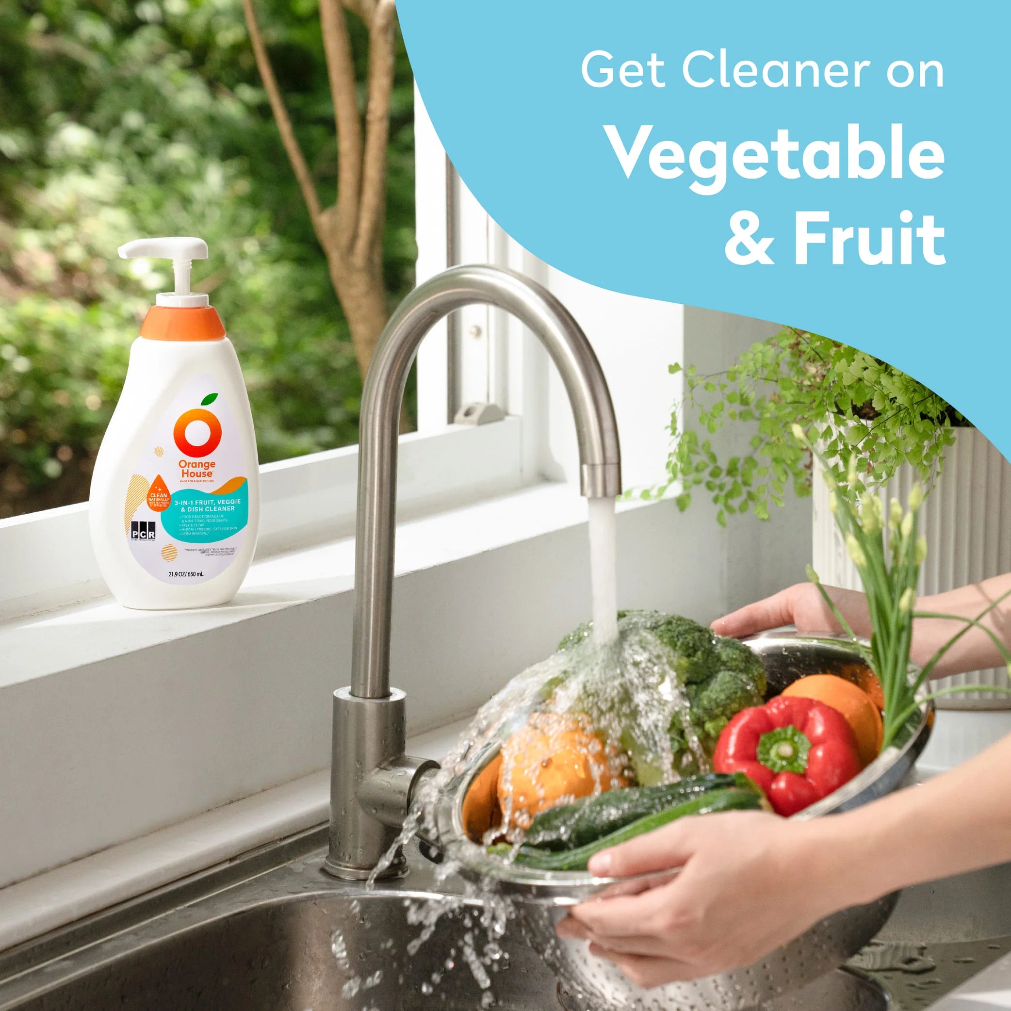 Orange House 3-in-1 Fruit, Veggie and Dish cleaner